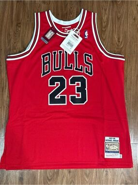 100% Authentic Michael Jordan Mitchell & Ness 97 98 Bulls Jersey Size 52 2XL